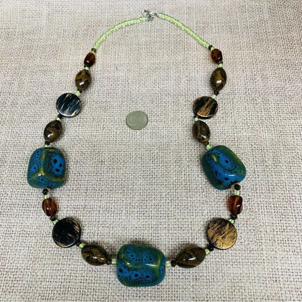 CeramicβBeadedβArtβPotteryβNecklaceβ